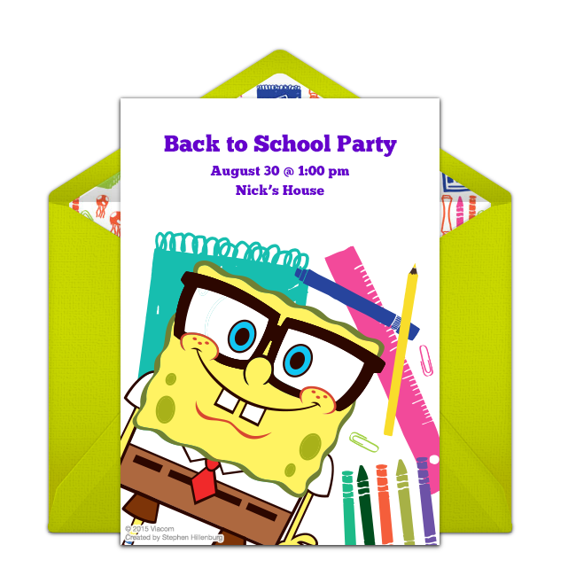 SpongeBob SquarPants online invitation