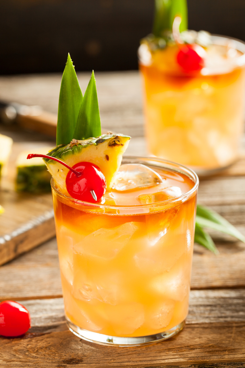Homemade Pineapple Mai Tai Cocktail